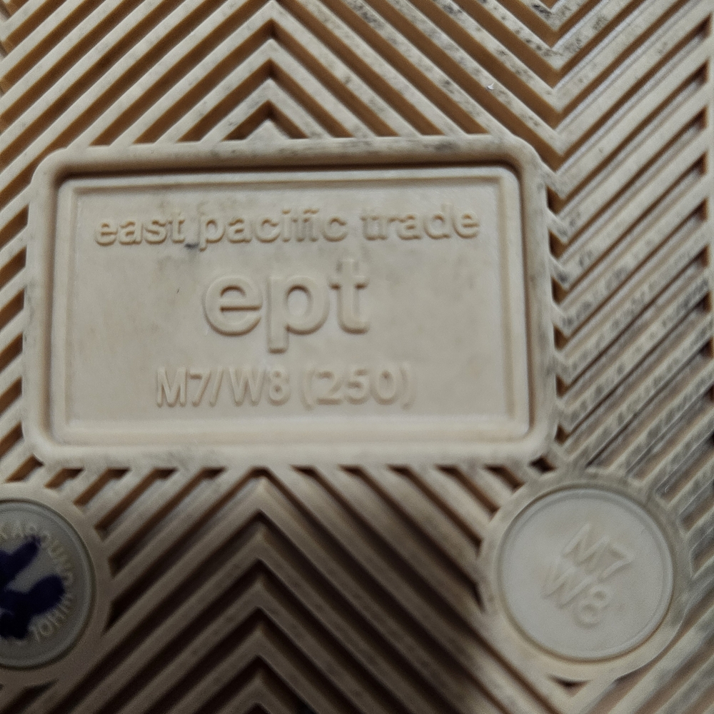 East Pacific Trade Malibu Blue Tan Unisex Flip flops sandals Sz women's 8 mens 7 - Picture 10 of 11